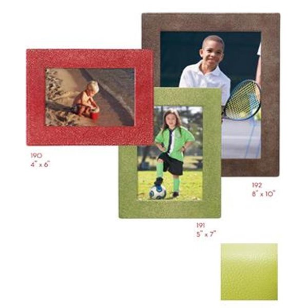 Rlm Distribution 4in. x 6in. Square Edge Leather Frames - Lime HO2645259